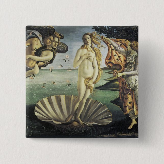 The Birth of Venus 15 Cm Square Badge (Front)