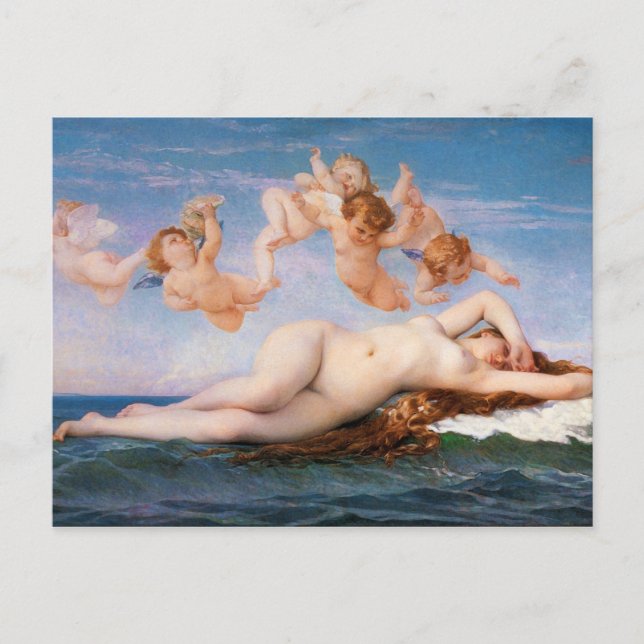 The Birth of Venus by Alexandre Cabanel from 1863 Postcard (Front)