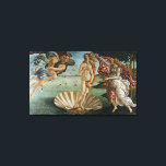 The Birth Of Venus (by Sandro Botiicelli) Canvas Print<br><div class="desc">The Birth of Venus (Italian: Nascita di Venere) depicts the goddess Venus,  having emerged from the sea as a fully grown woman,  arriving at the sea-shore.The painting is on display at the Uffizi Gallery in Florence,  Italy.</div>
