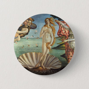 The Birth of Venus by Sandro Botticelli 6 Cm Round Badge