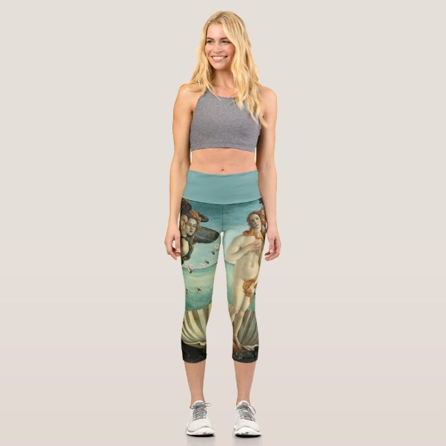 The Birth of Venus by Sandro Botticelli  Capri Leggings (Front)