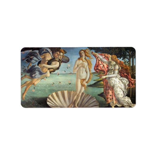 The Birth of Venus by Sandro Botticelli Label (Front)