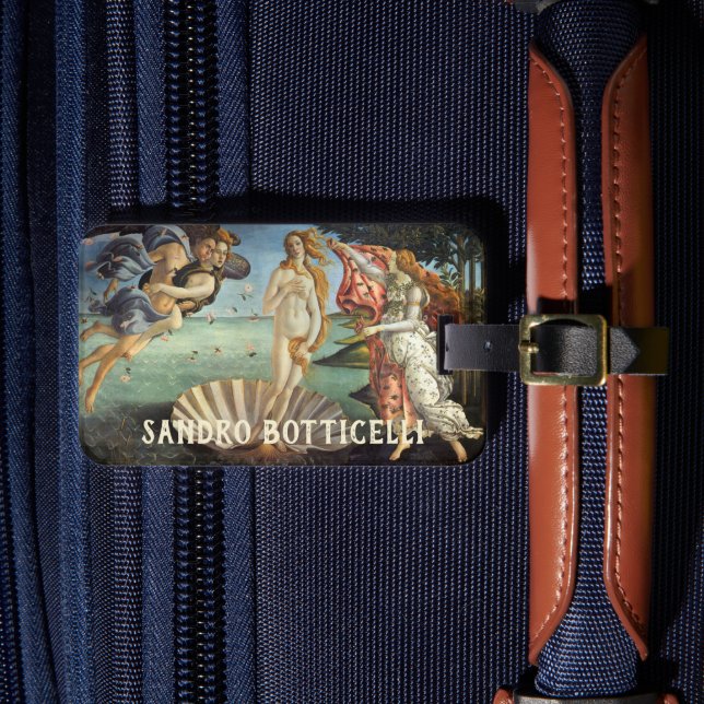 The Birth of Venus by Sandro Botticelli Luggage Tag (Front Insitu 4)