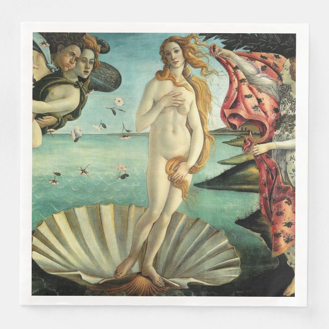 The Birth of Venus by Sandro Botticelli Napkin (Front)