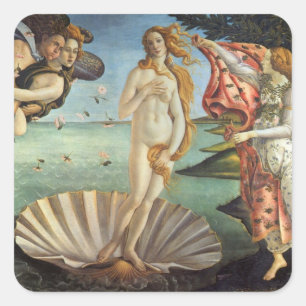 The Birth of Venus by Sandro Botticelli Square Sticker