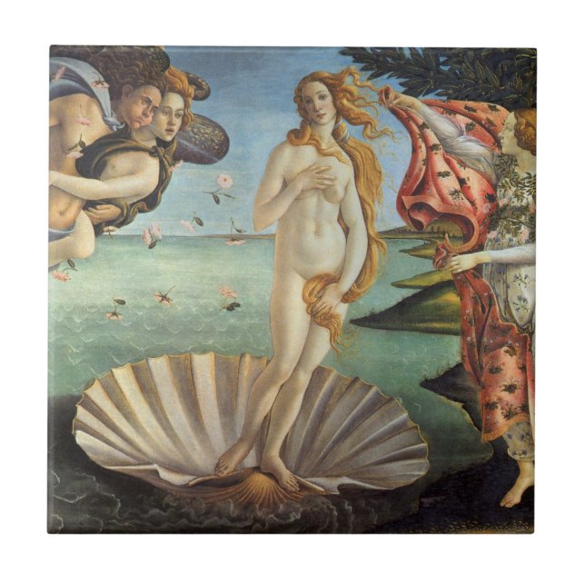The Birth of Venus by Sandro Botticelli Tile (Front)