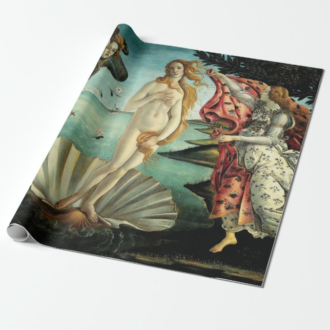 The Birth of Venus by Sandro Botticelli  Wrapping Paper (Unrolled)