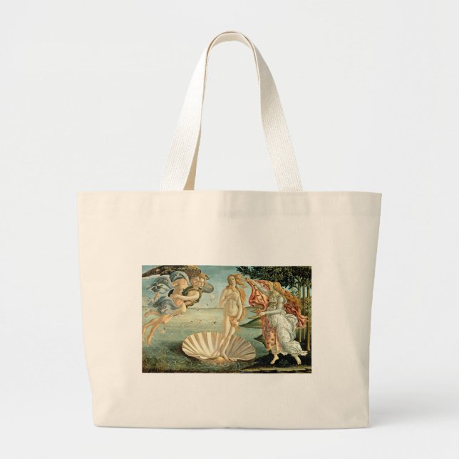 The Birth of Venus, c.1485 (tempera on canvas) Large Tote Bag (Front)