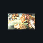 The Birth Of Venus Canvas Print<br><div class="desc">The Birth of Venus-A work of art by the Florentine painter Sandro Botticelli. Painted between 1484-1486, it depicts the goddess of love Venus, after emerging from the sea as an adult woman, Venus stands on a seashell, being blown to shore by Zephyr, god of the west wind.Horae, goddesses of the...</div>