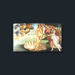 The Birth Of Venus Canvas Print<br><div class="desc">The Birth of Venus-A work of art by the Florentine painter Sandro Botticelli. Painted between 1484-1486, it depicts the goddess of love Venus, after emerging from the sea as an adult woman, Venus stands on a seashell, being blown to shore by Zephyr, god of the west wind.Horae, goddesses of the...</div>