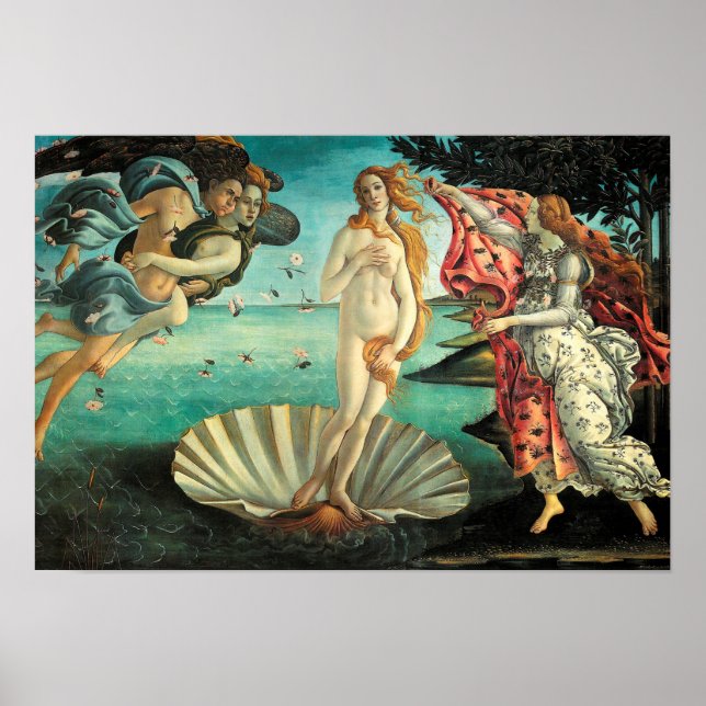 The Birth of Venus - Classic Art by Botticelli Poster (Front)