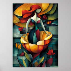 The Birth of Venus - Cubist Minimalist Vision Poster