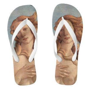 The Birth of Venus (detail) by Sandro Botticelli Flip Flops
