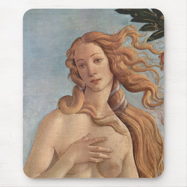 The Birth of Venus (detail) by Sandro Botticelli Mouse Mat (Front)