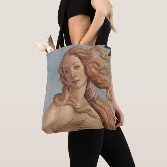 The Birth of Venus (detail) by Sandro Botticelli Tote Bag (Close Up)