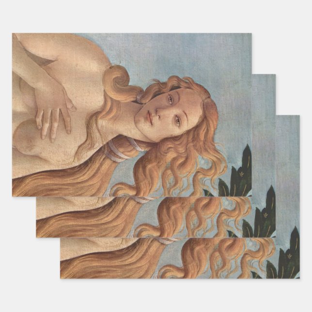 The Birth of Venus (detail) by Sandro Botticelli Wrapping Paper Sheet (Set)