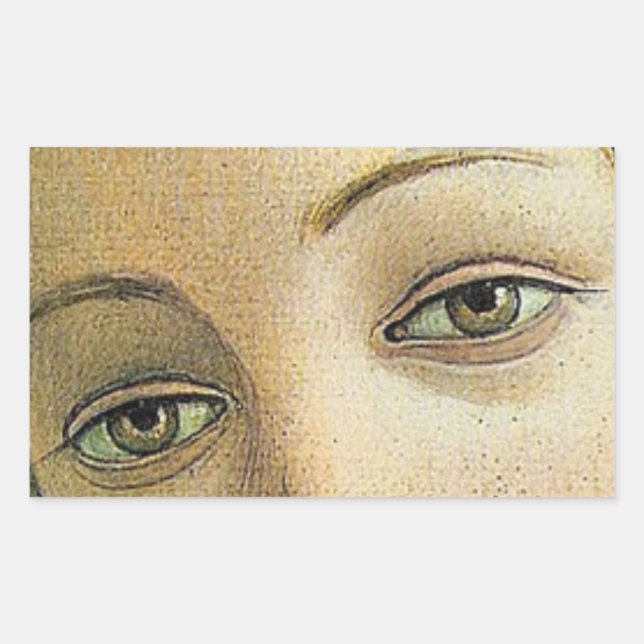 The Birth of Venus (detail of eyes) Rectangular Sticker (Front)