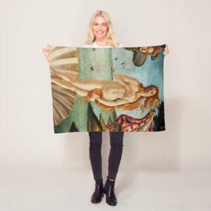 The Birth of Venus (detail), Sandro Botticelli Fleece Blanket