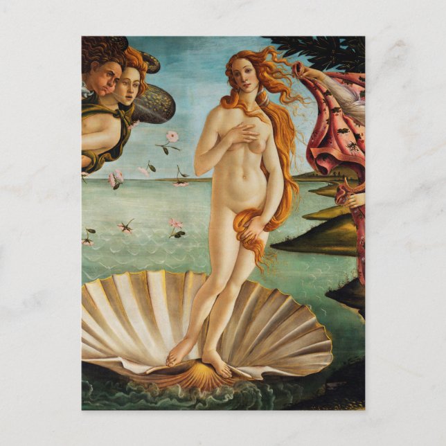 The Birth of Venus (detail), Sandro Botticelli Postcard (Front)