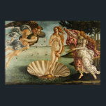 The Birth of Venus Poster<br><div class="desc">The Birth of Venus by Sandro Botticelli

 The Birth of Venus is a 1486 painting by Sandro Botticelli. Botticelli was commissioned to paint the work by the Medici family of Florence. It depicts the goddess Venus,  having emerged from the sea as a fully grown woman,  arriving at the sea-shore.</div>