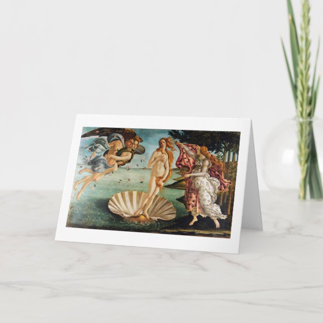 The Birth of Venus, Sandro Botticelli, 1485 Card (Front)