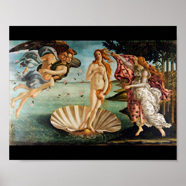 The Birth of Venus, Sandro Botticelli, 1485 Poster (Front)