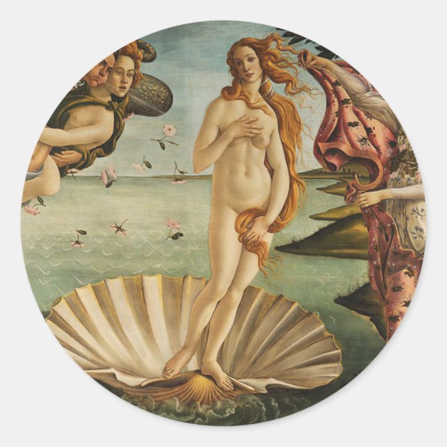 The Birth of Venus - Sandro Botticelli Classic Round Sticker (Front)