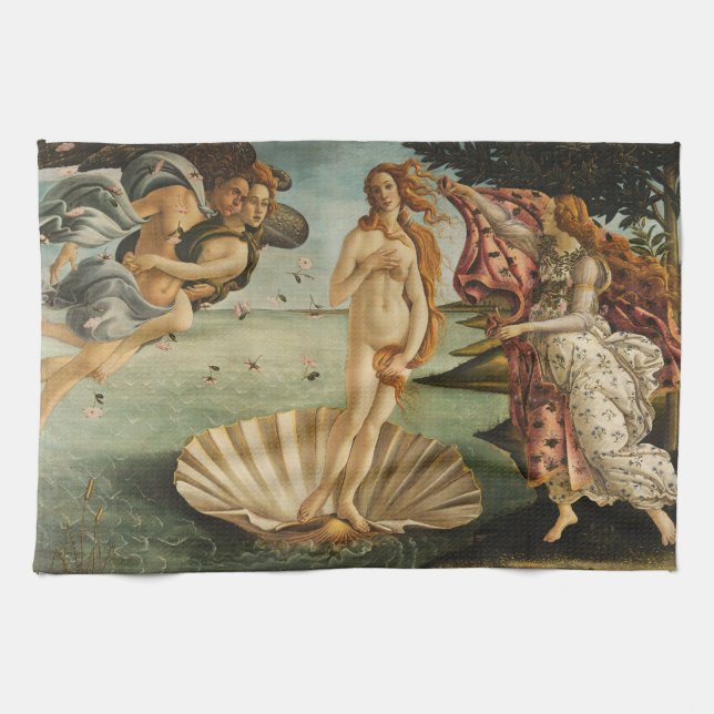 The Birth of Venus Tea Towel (Horizontal)