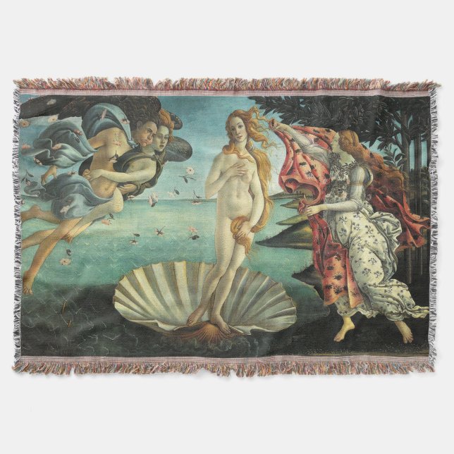 The Birth of Venus Throw Blanket (Front)