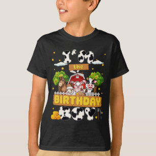 The Birthday Boy Farm Family Matching Party T-Shirt