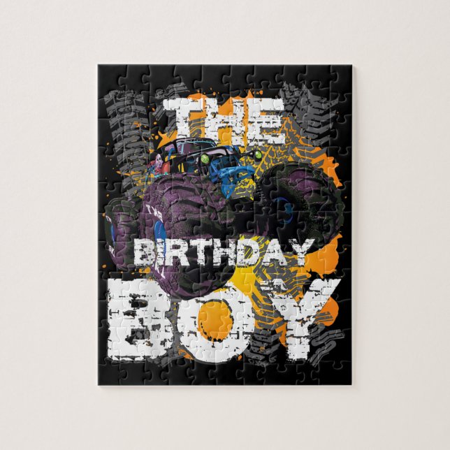 The Birthday Boy Monster Truck Matching Family Jigsaw Puzzle (Vertical)