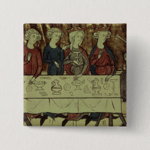 The Birthday Feast of Nubien, King of Armenia 15 Cm Square Badge