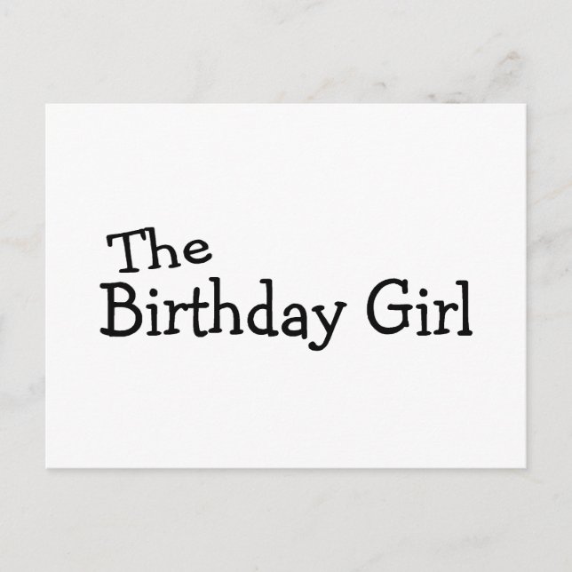 The Birthday Girl Postcard (Front)