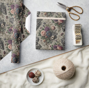 The Birthday Party – Gothic Victorian Floral Wrapping Paper