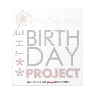 The Birthday Project Big Notepad