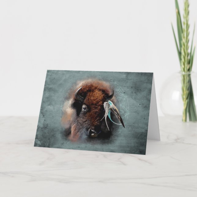 The Bison - Greeting Card (Front)