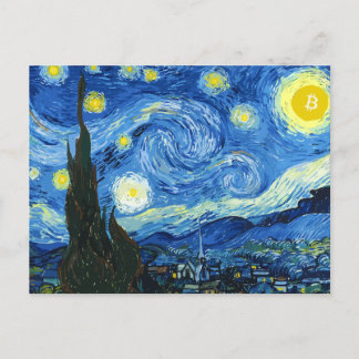 The Bitcoiny Night Announcement Postcard