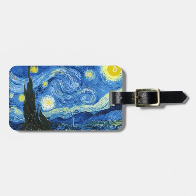 The Bitcoiny Night Luggage Tag (Front Horizontal)