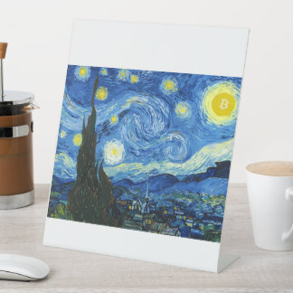 The Bitcoiny Night Pedestal Sign