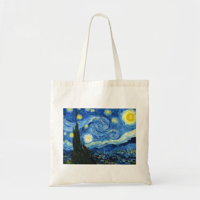 The Bitcoiny Night Tote Bag (Front)