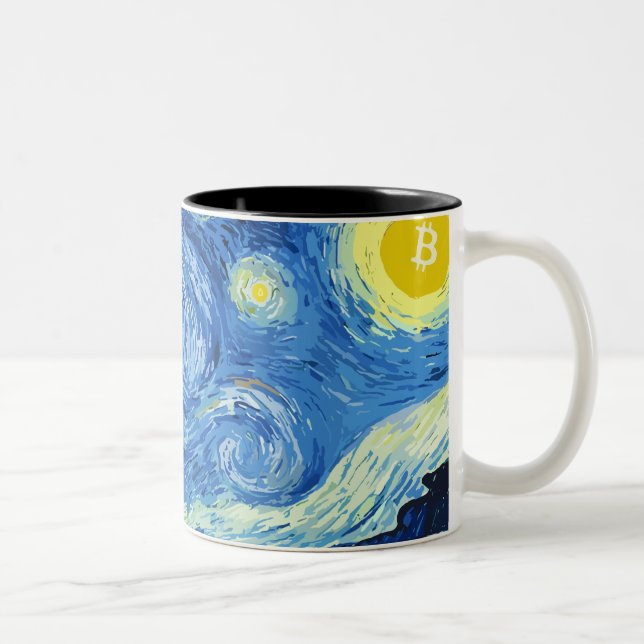 The Bitcoiny Night Two-Tone Coffee Mug (Right)