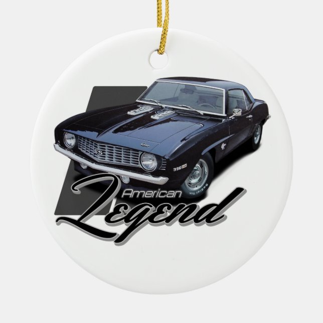 The Black American Legend Ceramic Tree Decoration (Front)