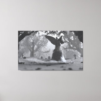 The Black Angel (Winter) Canvas Print