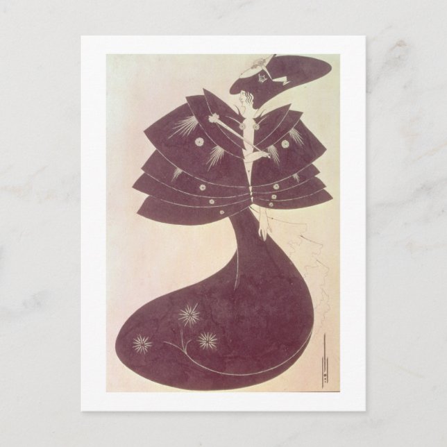 The Black Cape, illustration for the English editi Postcard (Front)