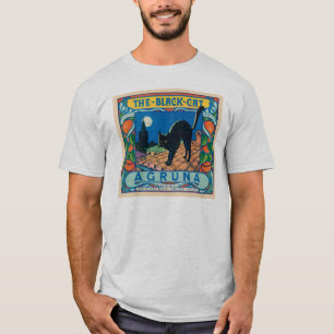 The Black Cat Agruna Vintage Crate Label T-Shirt