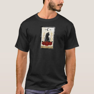 The Black Cat Extra Major Arcana Tarot Card T-Shirt