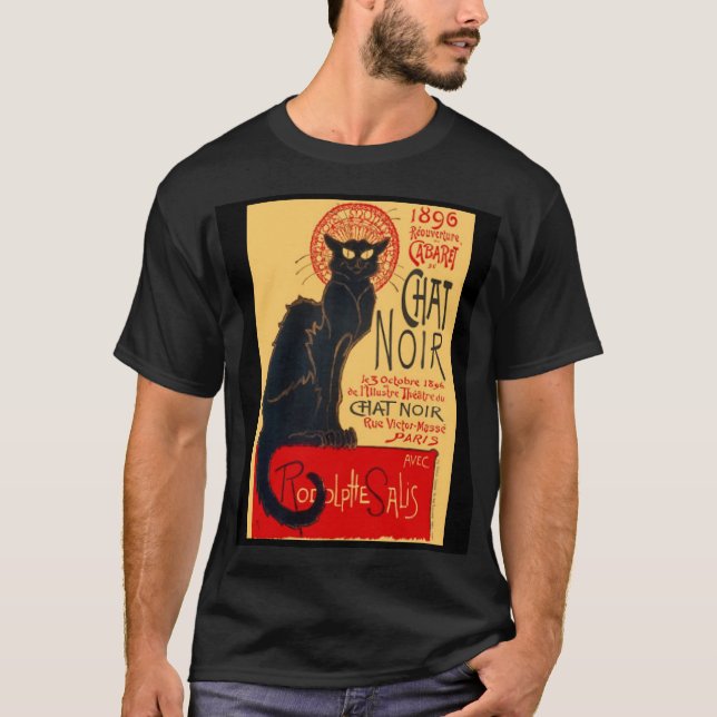 The Black Cat, Le Chat Noir, Art T-Shirt (Front)