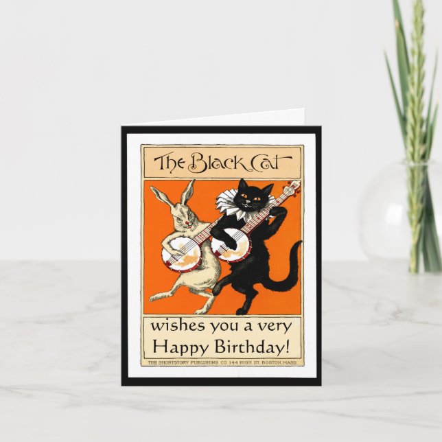 The Black Cat Magazine Birthday Holiday Card (Front)