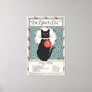 The black cat, May 1896 Canvas Print