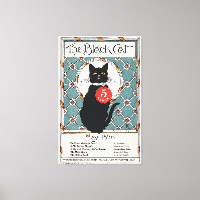 The black cat, May 1896 Canvas Print (Front)